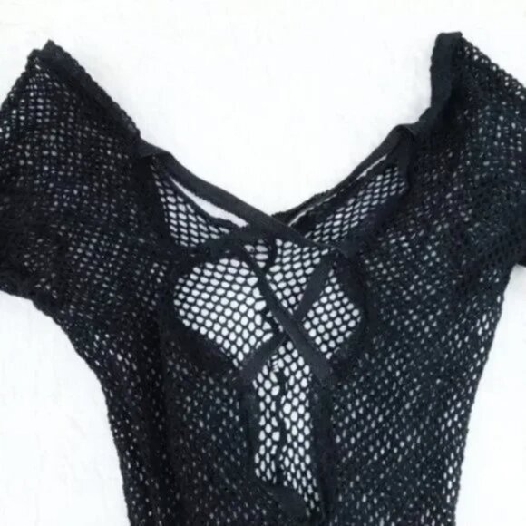 Frederick's of Hollywood VintageFishnet Bodysuit Black S, M - Picture 5 of 8